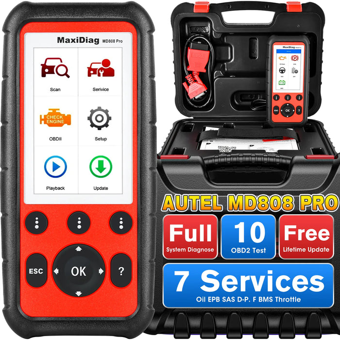 Autel Maxidiag MD808 Pro Code Reader & Scanner MD808P OBD2 Diagnostic Tool for All System Diagnoses/ BMS / Oil Reset/ SRS/ EPB/ DPF/ SAS Reset