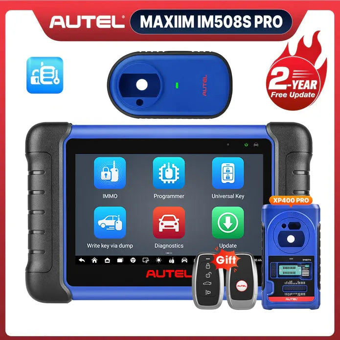 【2-Year Free Update】Autel MaxiIM IM508S PRO Automotive Key Programming Tool Comes with The XP400 PRO, OE-Level All Systems Diagnostics, 3000+ Active Tests, 40+ Service, Upgrade of IM508S, and 2 Free Random Ikeys