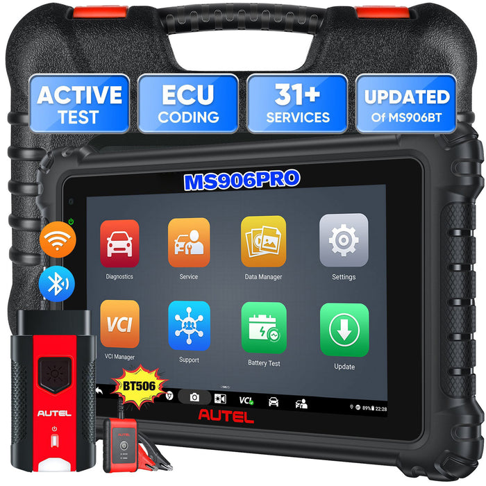 Autel Scanner Maxisys MS906 Pro High-powered Car Diagnostic Scan Tool With Advanced ECU Coding, Adaptations, 31+ Service and Expanded Function