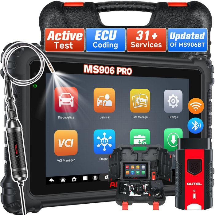 Autel Scanner Maxisys MS906 Pro High-powered Car Diagnostic Scan Tool With Advanced ECU Coding, Adaptations, 31+ Service and Expanded Function