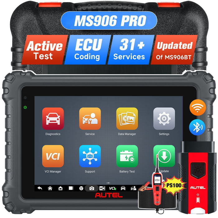 Autel Scanner Maxisys MS906 Pro High-powered Car Diagnostic Scan Tool With Advanced ECU Coding, Adaptations, 31+ Service and Expanded Function