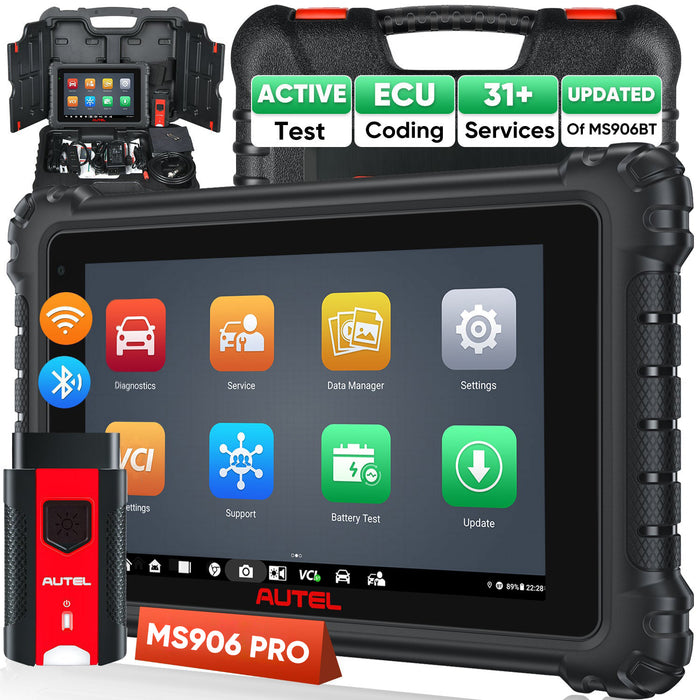 Autel Scanner Maxisys MS906 Pro High-powered Car Diagnostic Scan Tool With Advanced ECU Coding, Adaptations, 31+ Service and Expanded Function