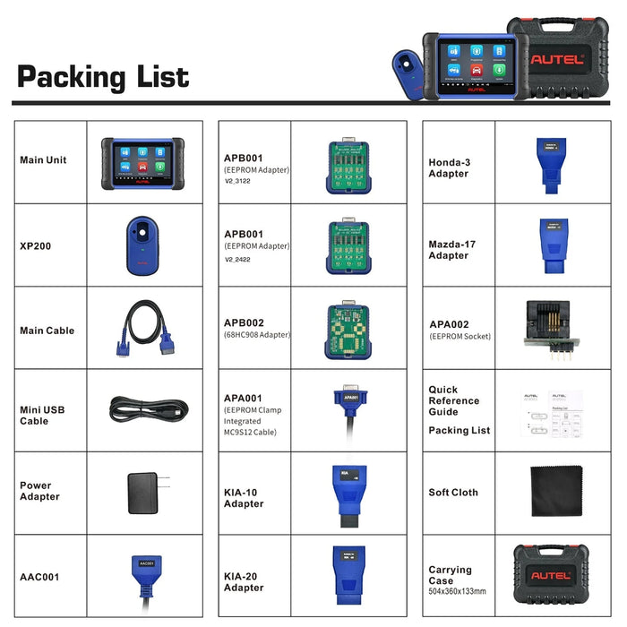 【2-Year Free Update】Autel MaxiIM IM508S Key Fob Programming Tool with XP200 Programmer, All System Diagnostic Scan, 30+ Service, Upgrade of IM508, and 2 Free Random IKeys