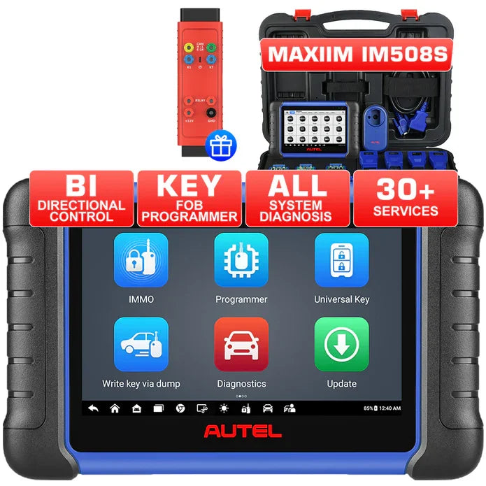 Autel MaxiIM IM508S Key Fob Programming Tool with XP200 Programmer, All System Diagnostic Scan, 30+ Service, 2025 Upgraded IM508, and Free G-BOX3