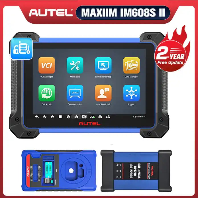 【2-Year Free Update】Autel MaxiIM IM608 Pro II /IM608S II | Key Programming Tool | Upgraded Version of IM608 Pro | Add New Keys | All Keys Lost | Read Password | Remote Learning | All Systems Diagnostics | 31+ Reset Services