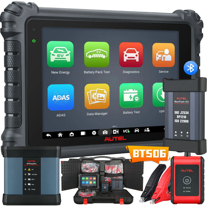 Autel Maxisys MS909EV Intelligent EV Diagnostics Scanner with MaxiFlash VCI/J2534, High-Voltage System & Battery Pack Diagnostics, ECU Programming & Coding, Topology 2.0, 40+ Services, Same as Autel Ultra EV