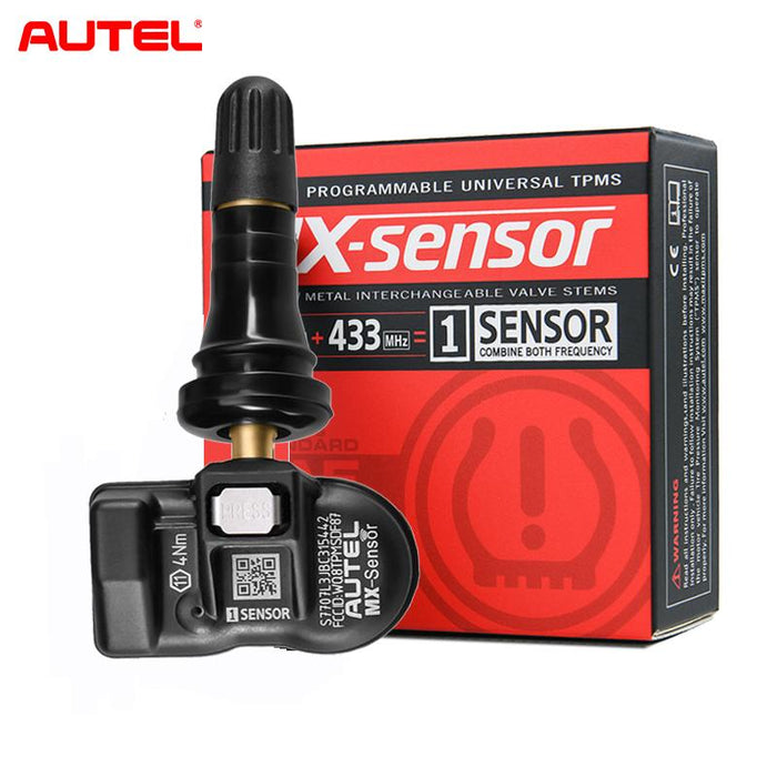 Autel MX-Sensor 433MHz & 315MHz 2in1 Sensor Universal Programmable TPMS Sensor Rubber Valve Clamp In