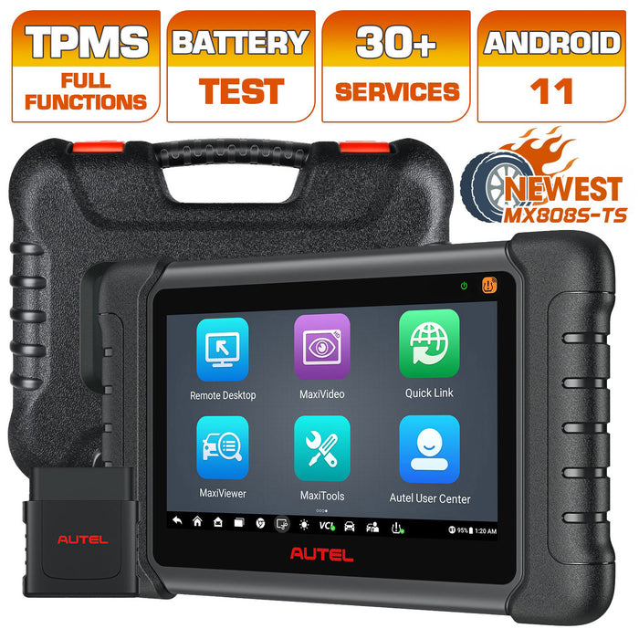 Autel MaxiCheck MX808S-TS Car Scanner, 2025 Bi-directional Tool with 30+ Service, Updated of MX808TS/MX808S/MK808TS