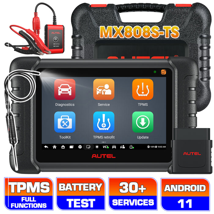 Autel MaxiCheck MX808S-TS Car Scanner, 2025 Bi-directional Tool with 30+ Service, Updated of MX808TS/MX808S/MK808TS