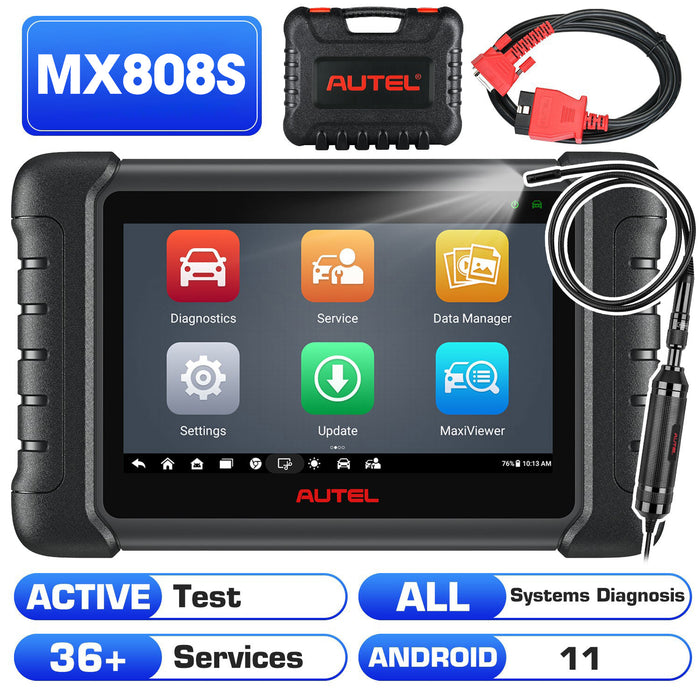 Autel MaxiCheck MX808S Diagnostic Scan Tool, Bi-Directional Control Scanner with 2025 Newest 36+ Services, All Systems Diagnosis, and Active Test [Upgraded of MX808/MK808]