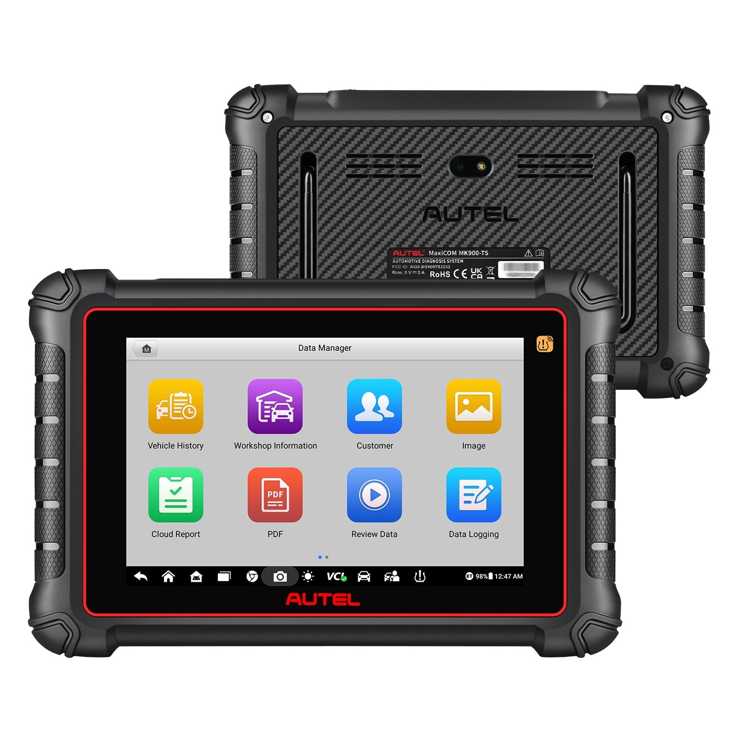 Autel MaxiCOM MK900TS MK900-TS Wireless TPMS Diagnostic Scanner 2026 with Android 11.0, Full TPMS Functions, All Systems Diagnostics, Bi-Directional Control, Support DoIP/CAN FD Protocols, 40+ Services, Upgraded of MK808TS