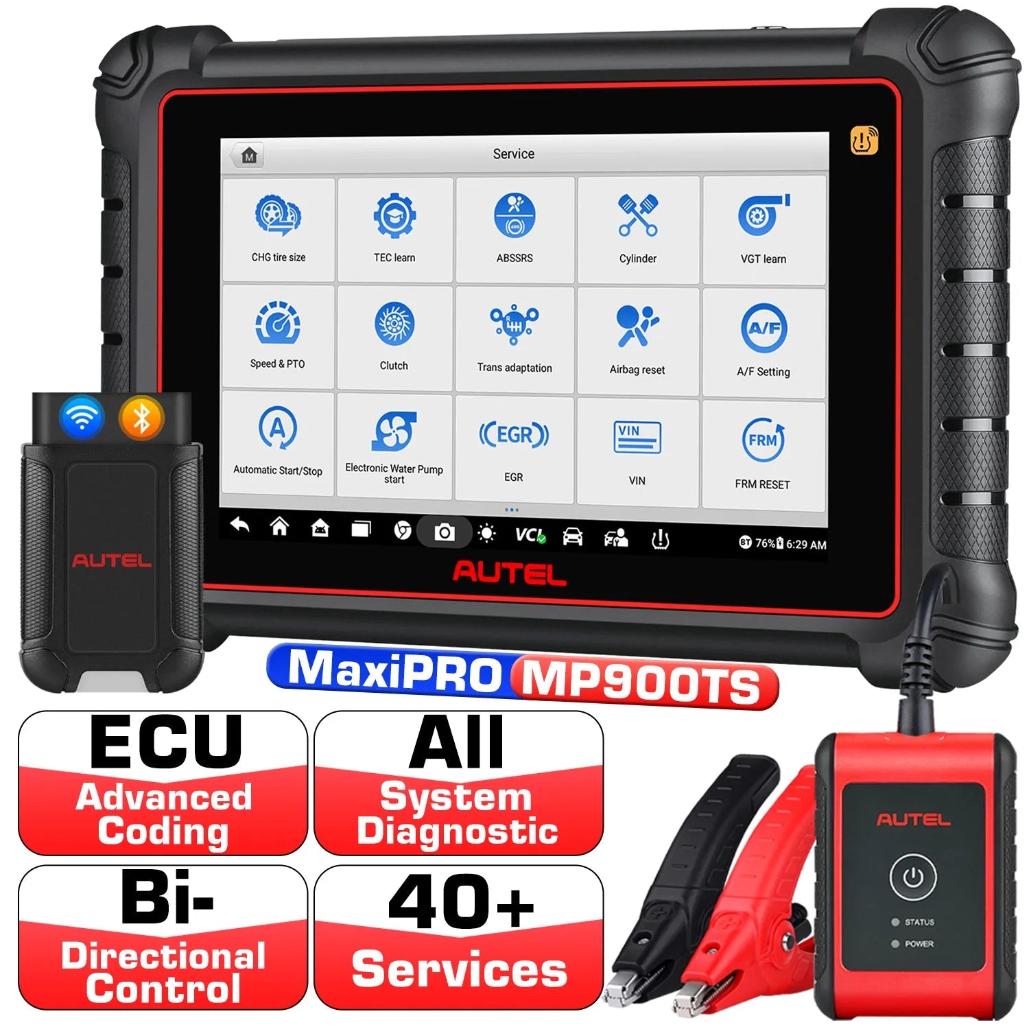 2026 Autel MaxiPRO MP900TS Diagnostic Scanner with Advanced TPMS Relearn Reset Programming Tool, 8'' Screen All System Diagnostic, Pre & Post Scan, DoIP CAN FD Protocols Supported, Upgraded Ver. Of MP808Z-TS/MP808TS