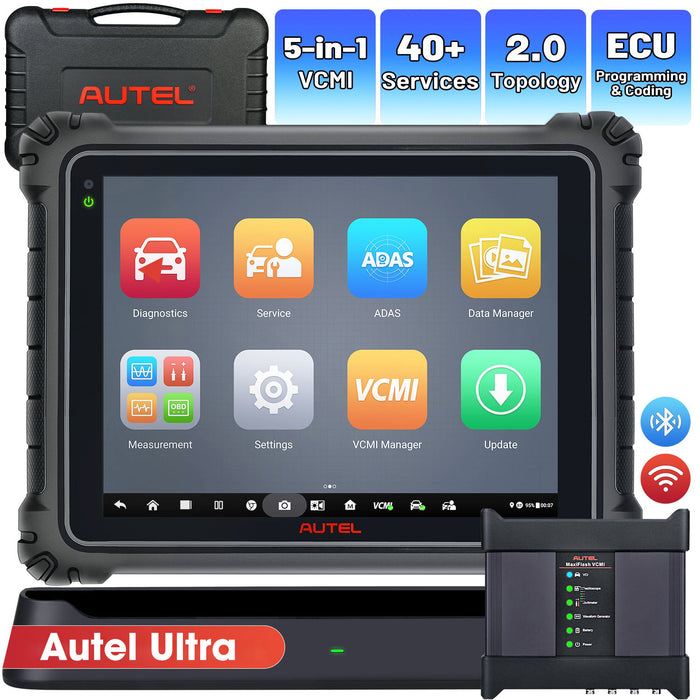 Autel Maxisys Ultra 2025 Top Intelligent Diagnostic Tool with 5-in-1 VCMI, Topology Map, 40+ Services, ECU Programming & Coding (Upgraded Ver. of MS919/ MS909/ Elite II)