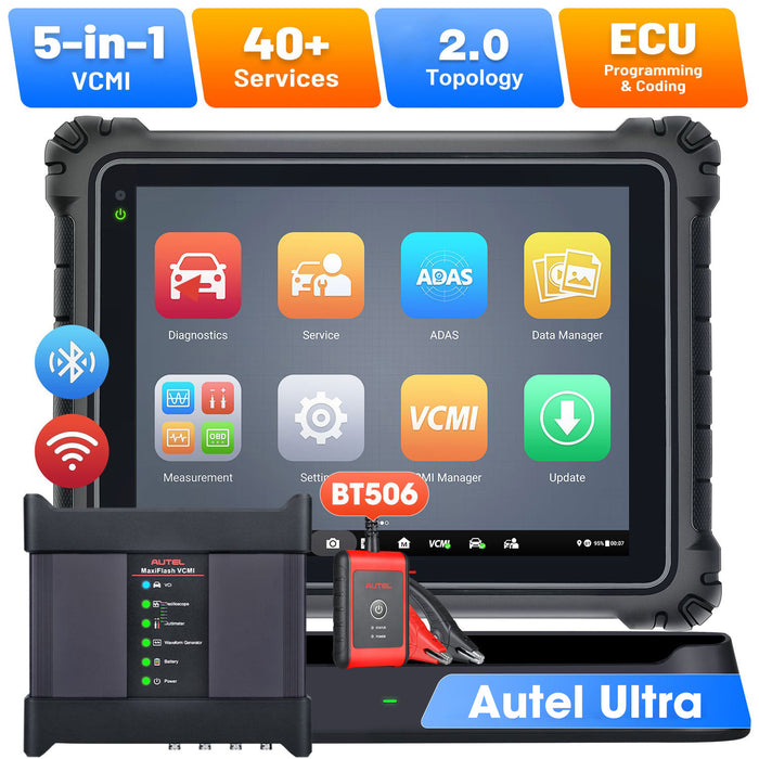 Autel Maxisys Ultra 2025 Top Intelligent Diagnostic Tool with 5-in-1 VCMI, Topology Map, 40+ Services, ECU Programming & Coding (Upgraded Ver. of MS919/ MS909/ Elite II)