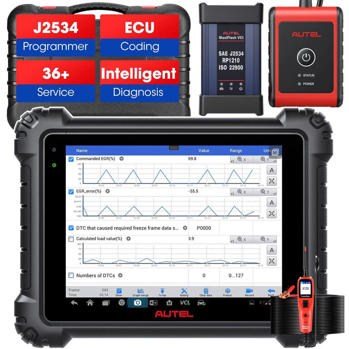 Autel Maxisys MS909CV Heavy Duty Bi-Directional Diagnostic Scanner With Bluetooth J2534 VCI
