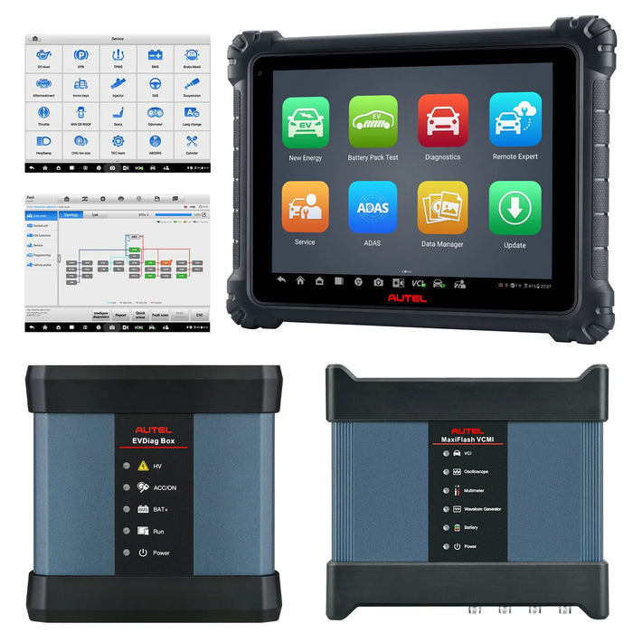 Autel Maxisys Ultra EV (Global Version) Electric Car Diagnostic Scanner, High-Voltage System Diagnose & Battery Pack Test, Online ECU Programming / Coding, Topology Map, 40+ Services