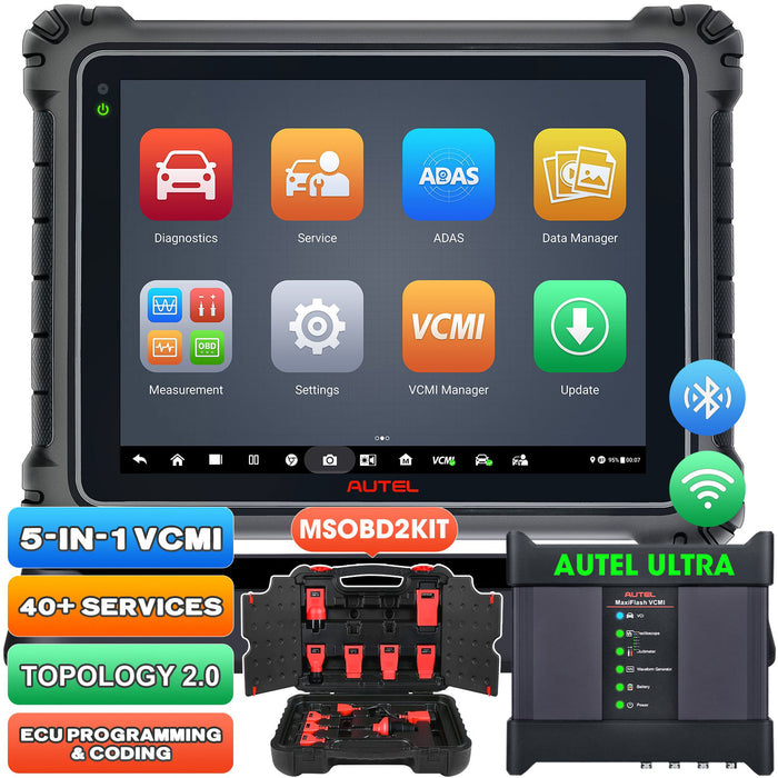 Autel Maxisys Ultra 2025 Top Intelligent Diagnostic Tool with 5-in-1 VCMI, Topology Map, 40+ Services, ECU Programming & Coding (Upgraded Ver. of MS919/ MS909/ Elite II)