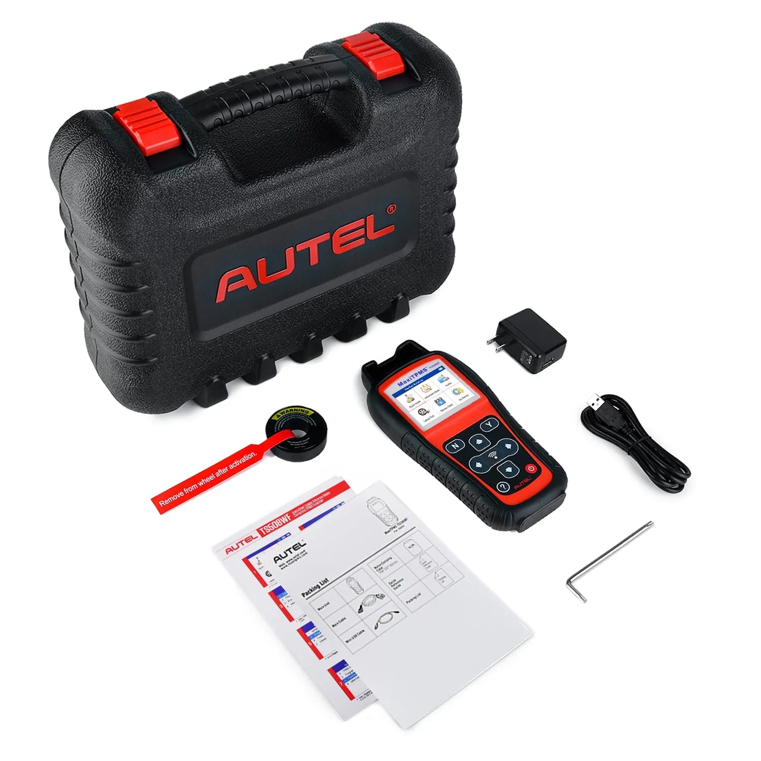 Autel MaxiTPMS TS508WF Advanced TPMS Service Tool 2026 With Wi-Fi Updates, Program MX-Sersors 315/433MHz, Relearn/Activate All Sensors