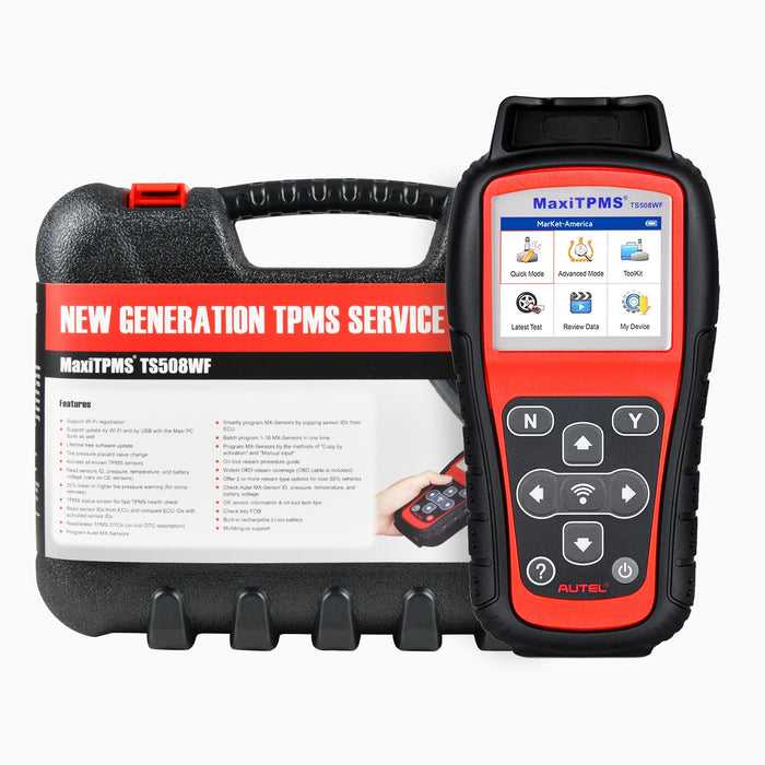 Autel MaxiTPMS TS508WF WiFi TPMS Programming Tool With 4 PCS MX-Sensors, Activate/Relearn/Reset/Diagnosis All Sensors, Program MX-Sensors (315/433MHz)