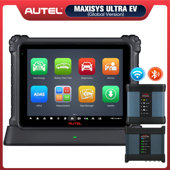 Autel Maxisys Ultra EV (Global Version) Electric Car Diagnostic Scanner, High-Voltage System Diagnose & Battery Pack Test, Online ECU Programming / Coding, Topology Map, 40+ Services