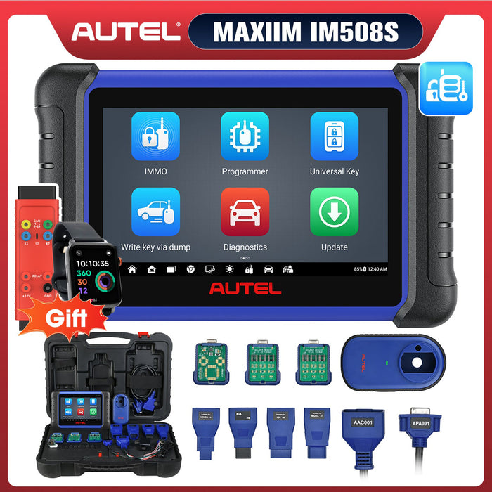 Autel MaxiIM IM508S Key Fob Programming Tool with XP200 Programmer, All System Diagnostic Scan, 30+ Service, 2025 Upgraded IM508, and Free OTOFIX Watch & G-BOX3