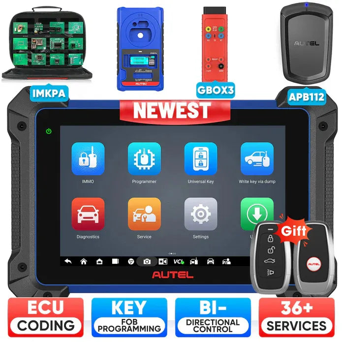 Autel MaxiIM IM608S II / IM608 PRO II Automotive All-In-One Key Programming Tool with 2 Free Random Ikeys, Top IMMO Functions, Advanced ECU Coding, No IP Limitation, Upgrade of IM608 PRO/IM608/IM508
