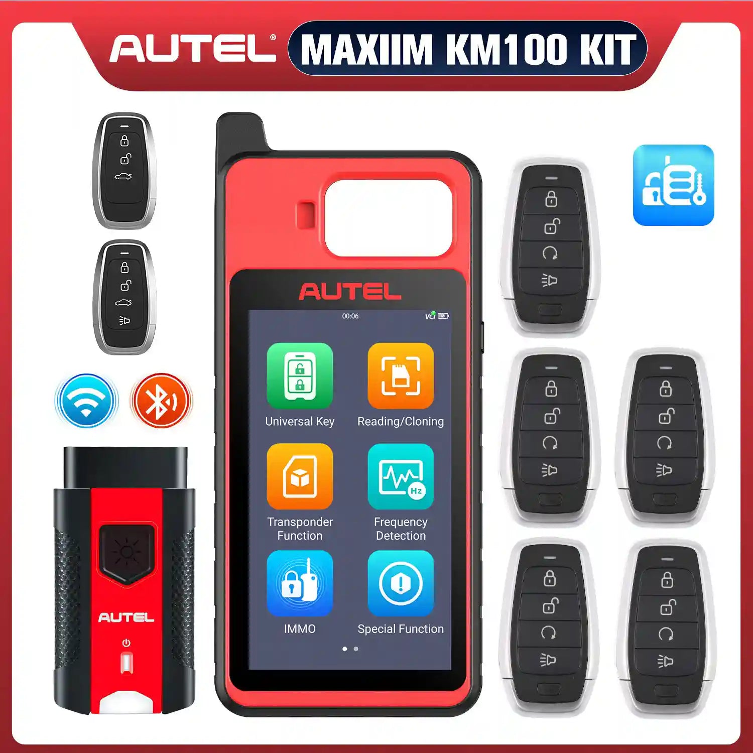 Autel KM100 Ful Kit(7 ikeys included）