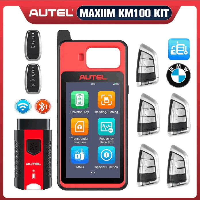 Autel MaxiIM KM100 Key Programmer for Car Key Programming, Key Addition and Lost Key Replacement Across 700+ Vehicle Models Including Toyota, Honda and Nissan