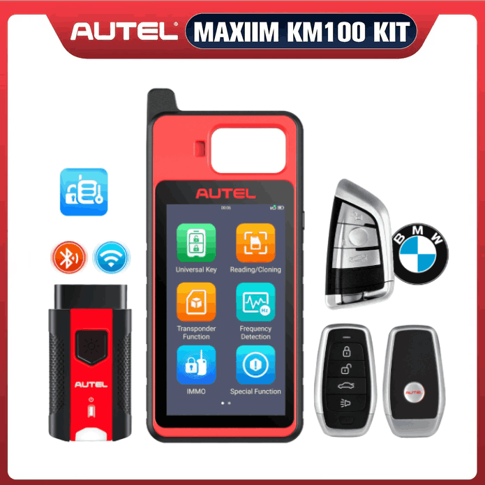 2025 Autel MaxiIM KM100(X) with AUTEL IKEYBW003AL 3 Button Key for BMW