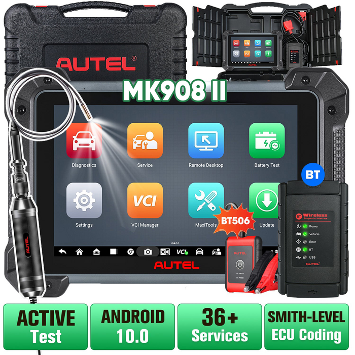 Autel MaxiCOM MK908 II OE-Level Full Systems Automotive Diagnostic Tool, Support Active Test, Upgraded Version of Autel MK908/MS908