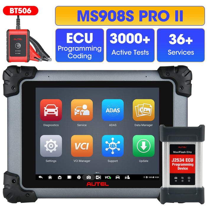 Autel MaxiSys MS908S Pro II Diagnostic Scan Tool, 2025 Newest Scanner with ECU Programming/ Coding, 36+ Services, Active Tests, Full Systems, Android 10, FCA Autoauth, Upgraded MS Elite/ MS908S Pro