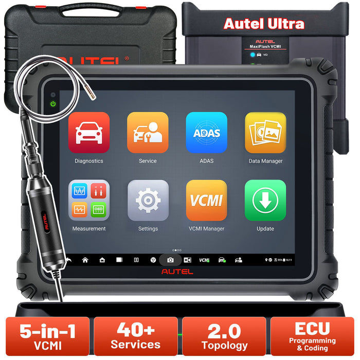 Autel Maxisys Ultra 2025 Top Intelligent Diagnostic Tool with 5-in-1 VCMI, Topology Map, 40+ Services, ECU Programming & Coding (Upgraded Ver. of MS919/ MS909/ Elite II)
