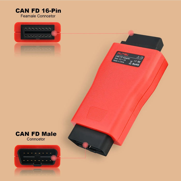 Autel CAN FD Adapter for 2018-2020 Ford/ GM Vehicles, Work with Autel Tablet Scanner to Diagnose CAN FD-equipped Vehicles