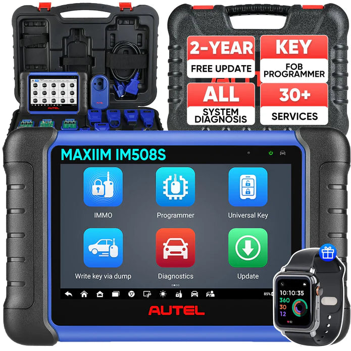 【2-Year Free Update】Autel MaxiIM IM508S Key Fob Programming Tool with XP200 Programmer, All System Diagnostic Scan, 30+ Service, Upgrade of IM508, and Free Otofix Watch