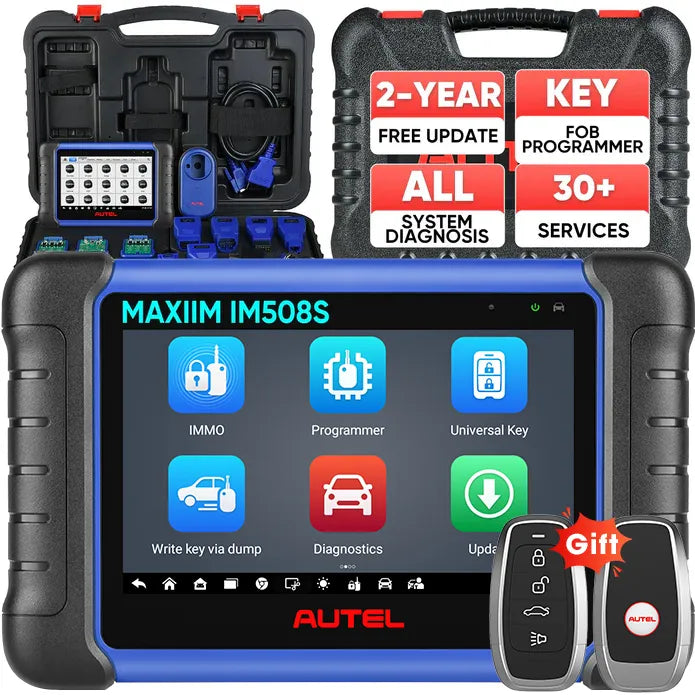 【2-Year Free Update】Autel MaxiIM IM508S Key Fob Programming Tool with XP200 Programmer, All System Diagnostic Scan, 30+ Service, Upgrade of IM508, and 2 Free Random IKeys