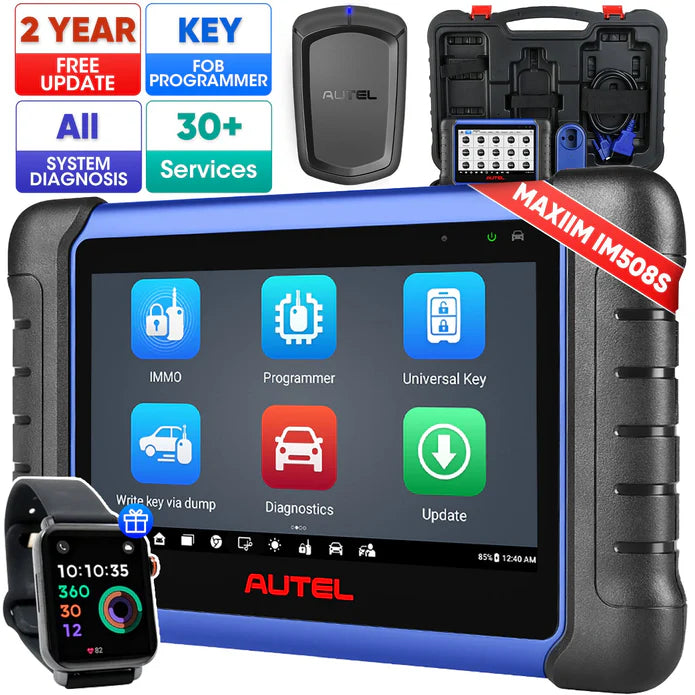 【2-Year Free Update】Autel MaxiIM IM508S Key Fob Programming Tool with XP200 Programmer, All System Diagnostic Scan, 30+ Service, Upgrade of IM508, and Free Otofix Watch