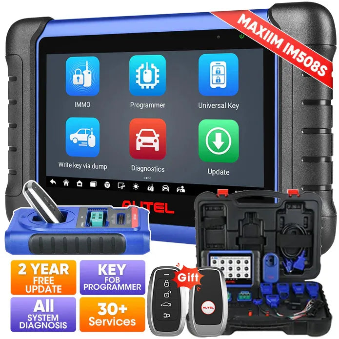 【2-Year Free Update】Autel MaxiIM IM508S Key Fob Programming Tool with XP200 Programmer, All System Diagnostic Scan, 30+ Service, Upgrade of IM508, and 2 Free Random IKeys