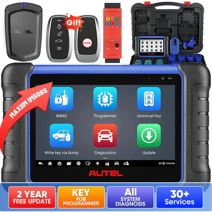 【2-Year Free Update】Autel MaxiIM IM508S Key Fob Programming Tool with XP200 Programmer, All System Diagnostic Scan, 30+ Service, Upgrade of IM508, and 2 Free Random IKeys
