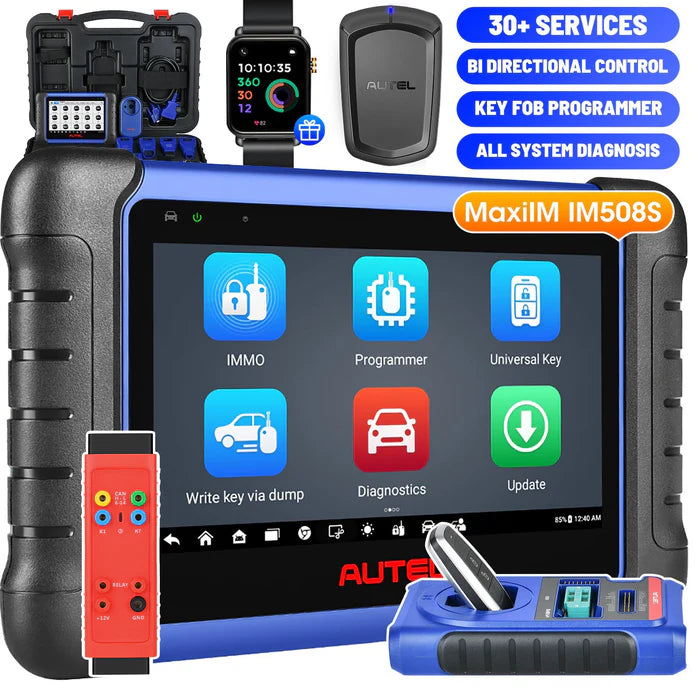 【2-Year Free Update】Autel MaxiIM IM508S Key Fob Programming Tool with XP200 Programmer, All System Diagnostic Scan, 30+ Service, Upgrade of IM508, and Free Otofix Watch