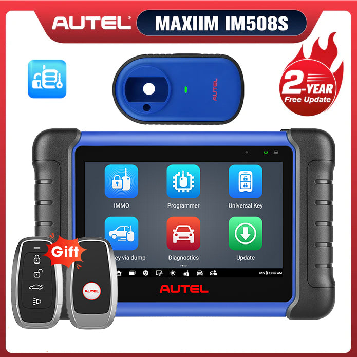 【2-Year Free Update】Autel MaxiIM IM508S Key Fob Programming Tool with XP200 Programmer, All System Diagnostic Scan, 30+ Service, Upgrade of IM508, and 2 Free Random IKeys
