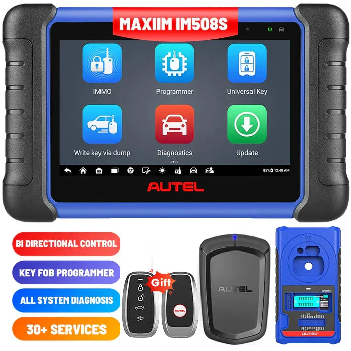 【2-Year Free Update】Autel MaxiIM IM508S Key Fob Programming Tool with XP200 Programmer, All System Diagnostic Scan, 30+ Service, Upgrade of IM508, and 2 Free Random IKeys