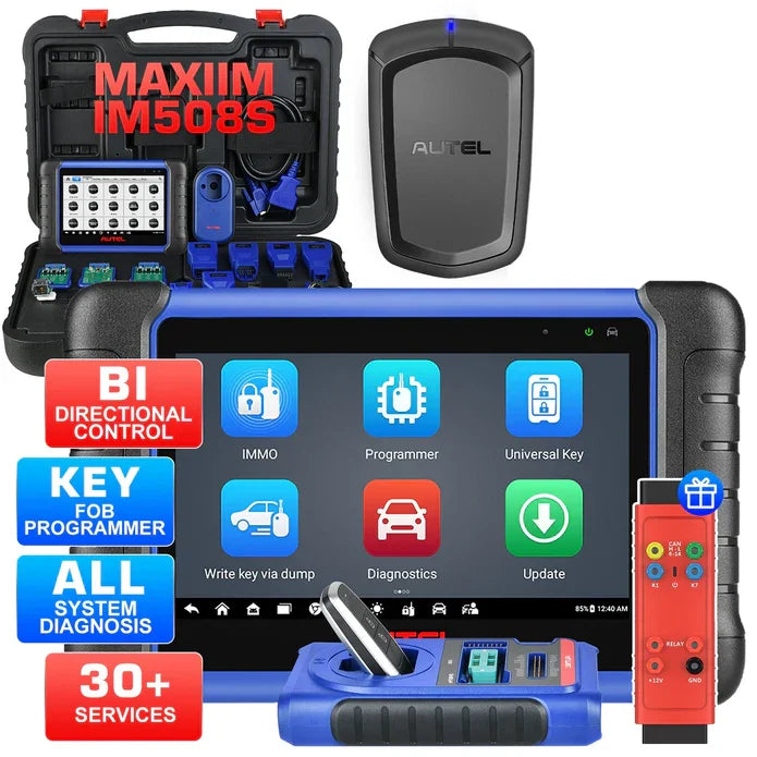 Autel MaxiIM IM508S Key Fob Programming Tool with XP200 Programmer, All System Diagnostic Scan, 30+ Service, 2025 Upgraded IM508, and Free G-BOX3