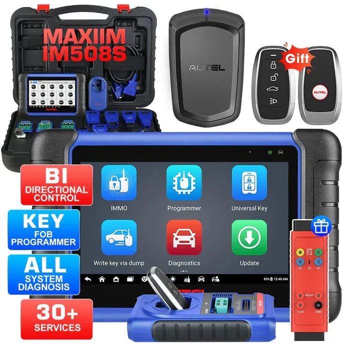 Autel MaxiIM IM508S Key Fob Programming Tool with XP200 Programmer, All System Diagnostic Scan, 30+ Service, 2025 Upgraded IM508, and Free G-BOX3 & 2 Random IKeys