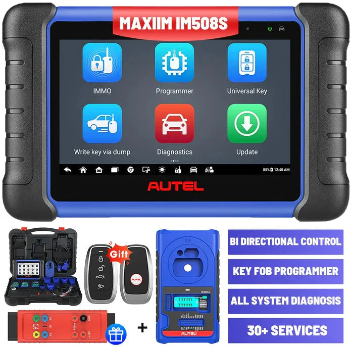 Autel MaxiIM IM508S Key Fob Programming Tool with XP200 Programmer, All System Diagnostic Scan, 30+ Service, 2025 Upgraded IM508, and Free G-BOX3 & 2 Random IKeys