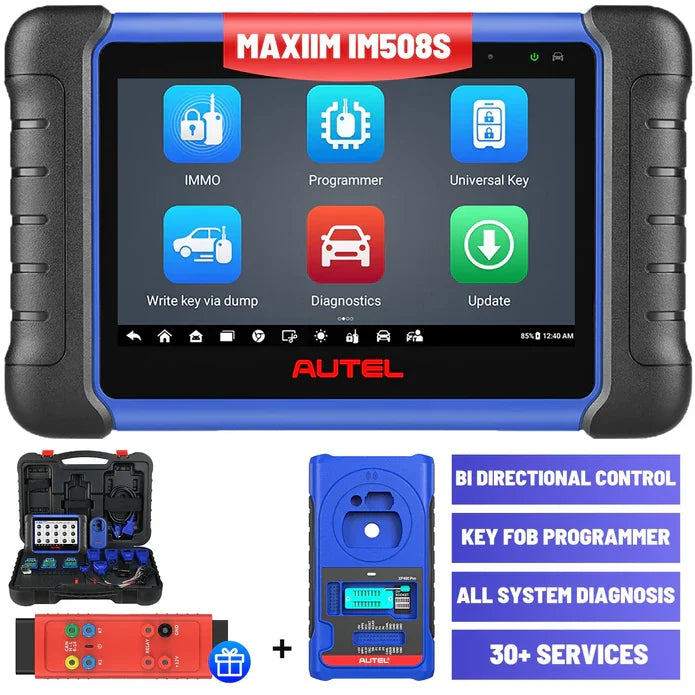 Autel MaxiIM IM508S Key Fob Programming Tool with XP200 Programmer, All System Diagnostic Scan, 30+ Service, 2025 Upgraded IM508, and Free G-BOX3