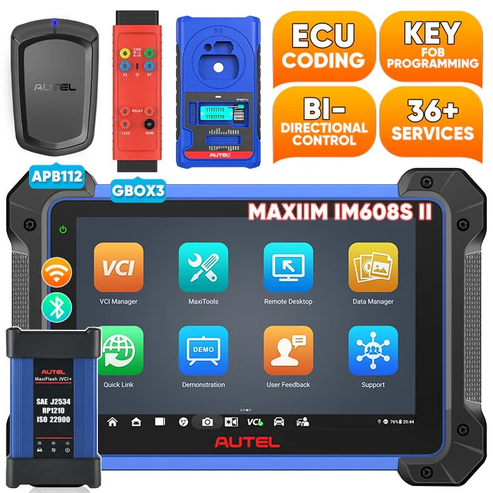【2-Year Free Update】Autel MaxiIM IM608 Pro II /IM608S II | Key Programming Tool | Upgraded Version of IM608 Pro | Add New Keys | All Keys Lost | Read Password | Remote Learning | All Systems Diagnostics | 31+ Reset Services