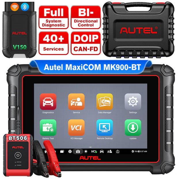 Autel MaxiCOM MK900BT MK900-BT Automotive Full System Diagnostic Scanner with Android 11.0, Bi-Directional Control, 40+ Services, Upgraded Ver. Of MK808BT/MK808BT PRO Scanner