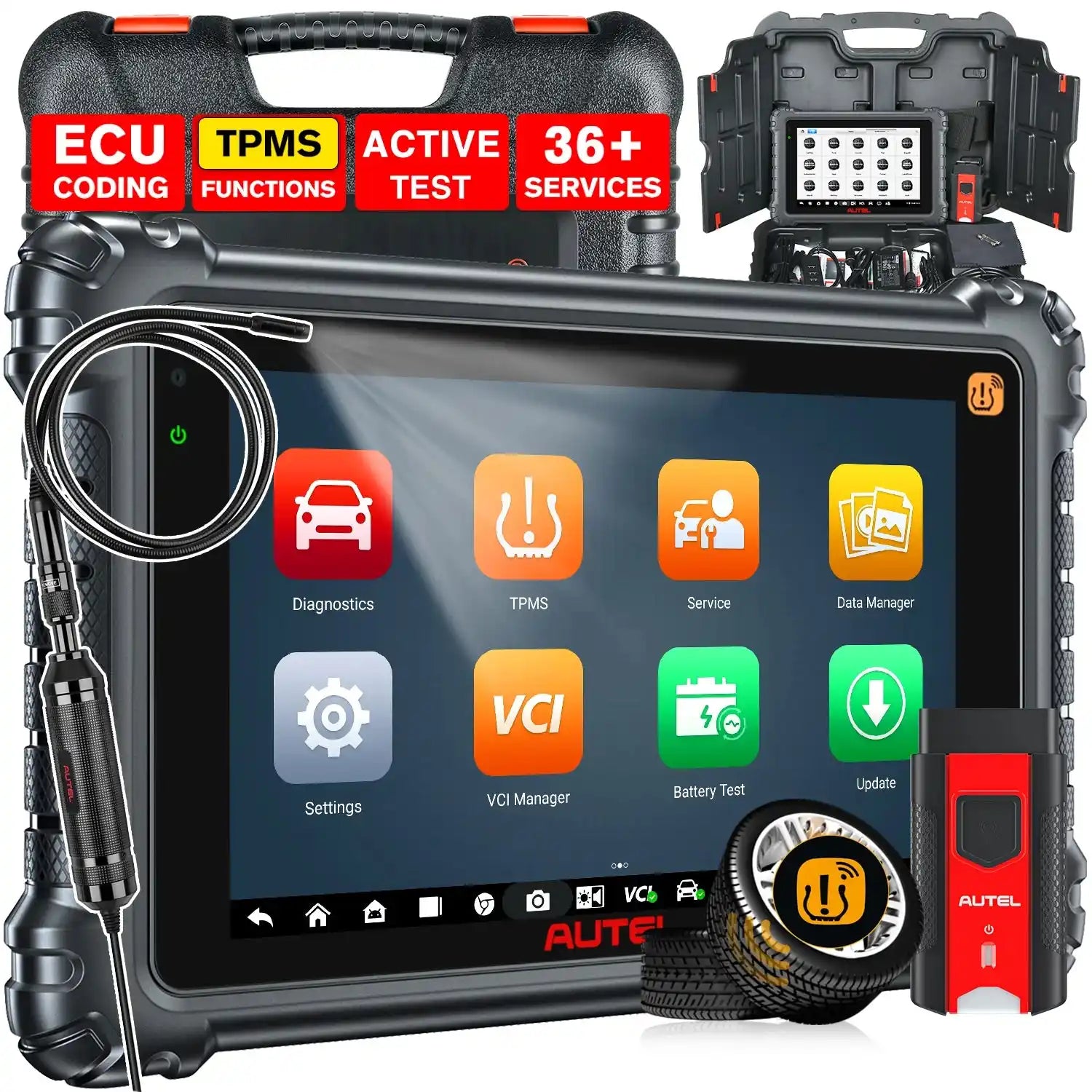 2026 MaxiCOM MK906S Pro2-TS / MK906 Pro2-TS Autel Scanner with TPMS Functions ECU Coding, Bi-directional Control, Upgraded MK906Pro TS / MK906S Pro TS