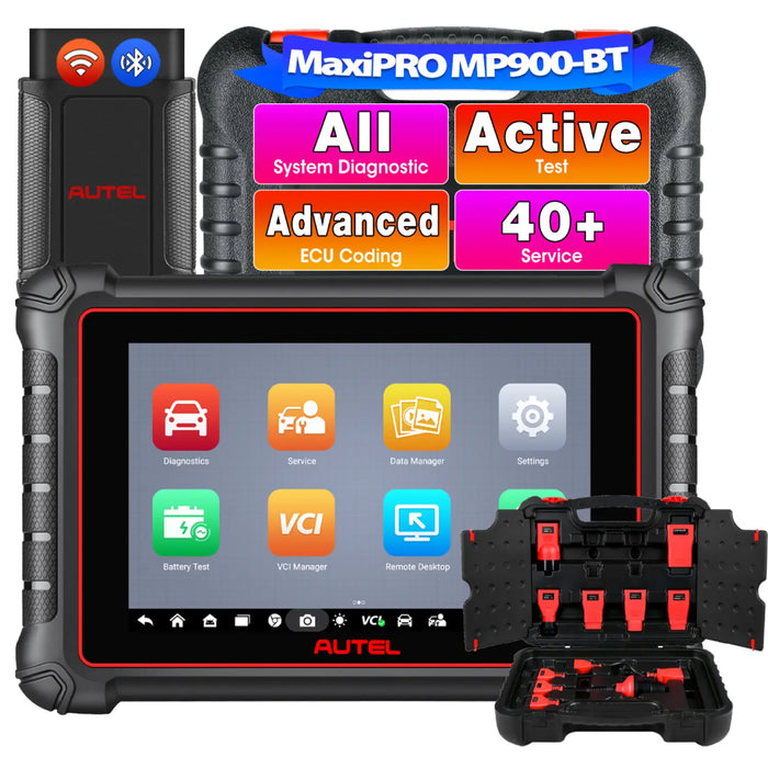 2025 Autel MaxiPRO MP900BT / MP900Z-BT OBD2 Diagnostic Scanner, 8'' Screen Tablet Tool Scanner, Advanced ECU Coding, OE-Level System Diagnostic, 8MP Rear Camera Pre & Post Scan, DoIP CAN FD Protocols Supported, Upgraded Ver. Of MP808BT PRO