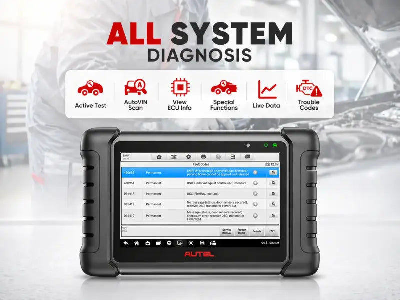 Autel MX808S OBD2 Scanner for Full System Diagnostics, Bi-Directional Control and Service Reset Functions – Best Value OBD2 Scanner for DIY Users and Workshops